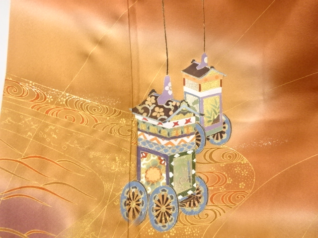  鉾車模様訪問着